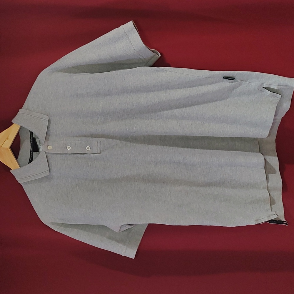 Porsche Polo Shirt Adult Gray Short Sleeve Exotic Sports Cars Casual Mens - Med
